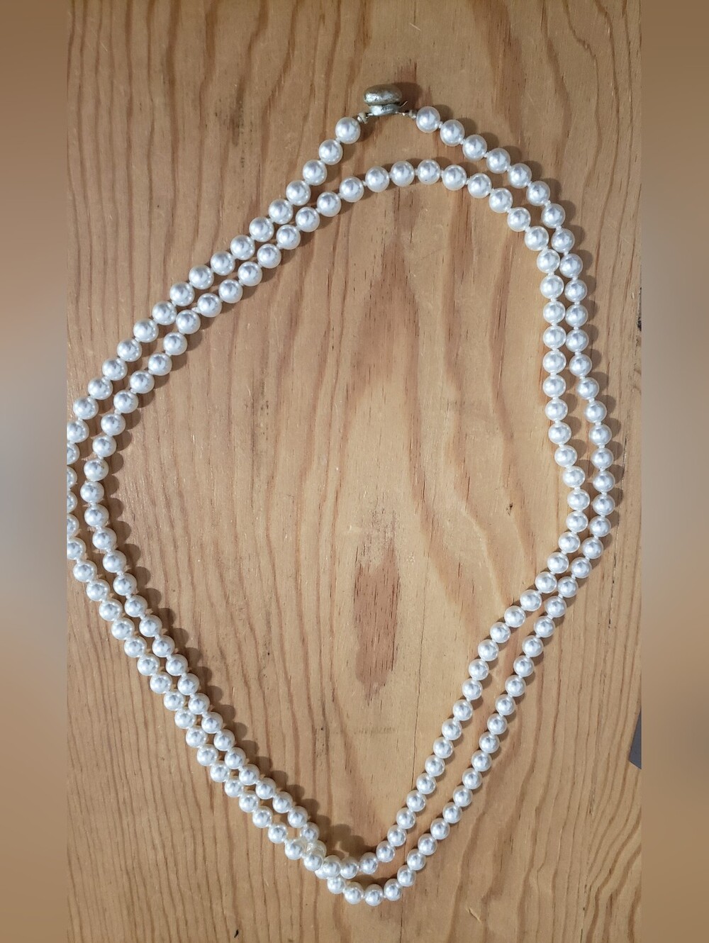 Classic White Pearl Double-Strand Necklace - Elegant Women’s Jewelry